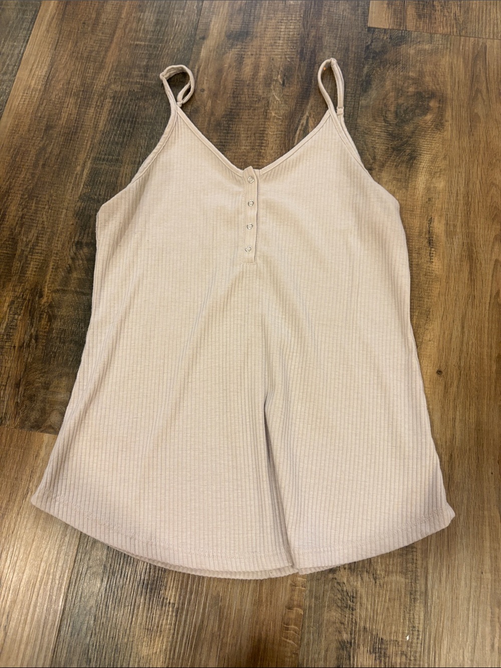 Zenana Ribbed Snap Button Cami Top